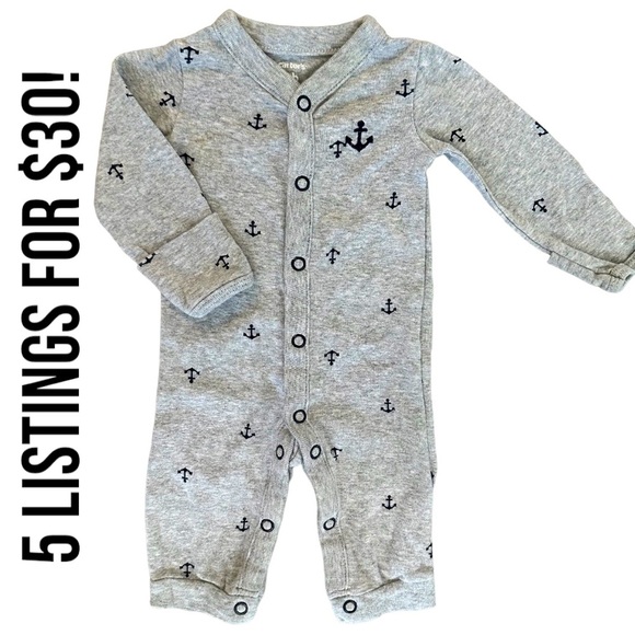 Carter’s newborn baby boy footless footies like new - Picture 1 of 5